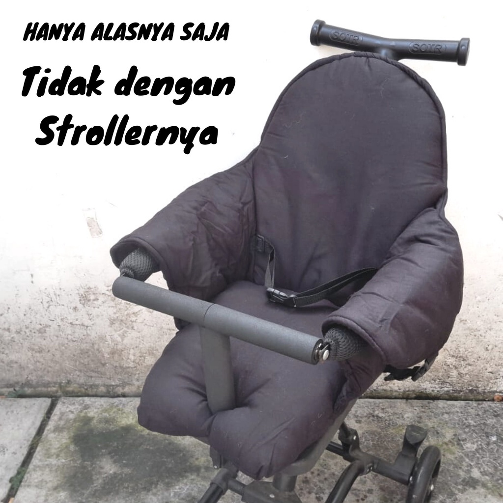 BLACK POLOS CVC T4 - BANTALAN / ALAS TRIKE SEGIEMPAT kereta dorong kecil stroler bayi akachan spad