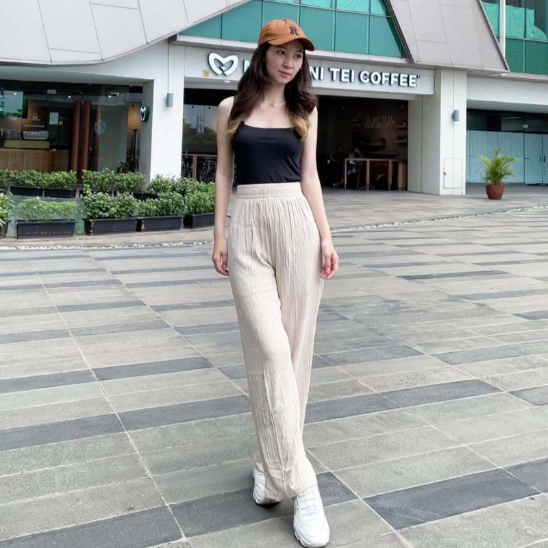 Knit Basic Pants | Celana Kulot Premium | Korean Knit Pants