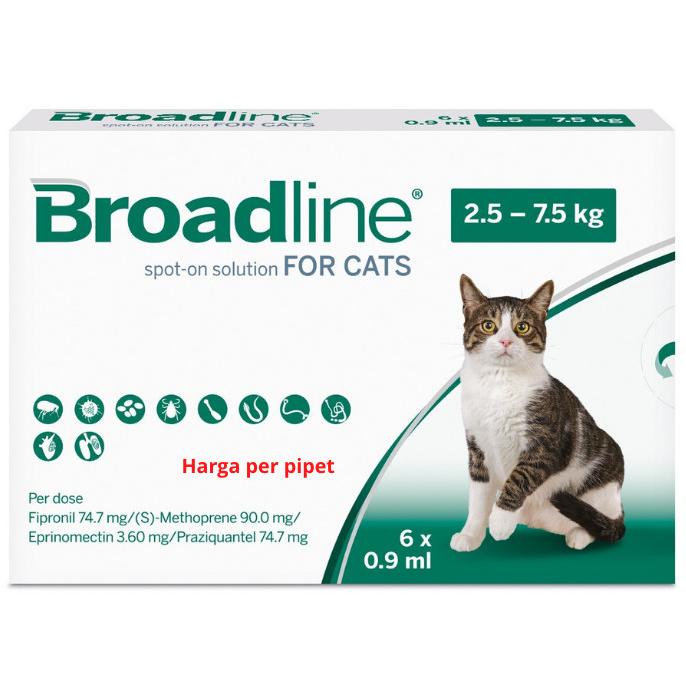 Broadline obat kucu cacing pinjal scabies kucing