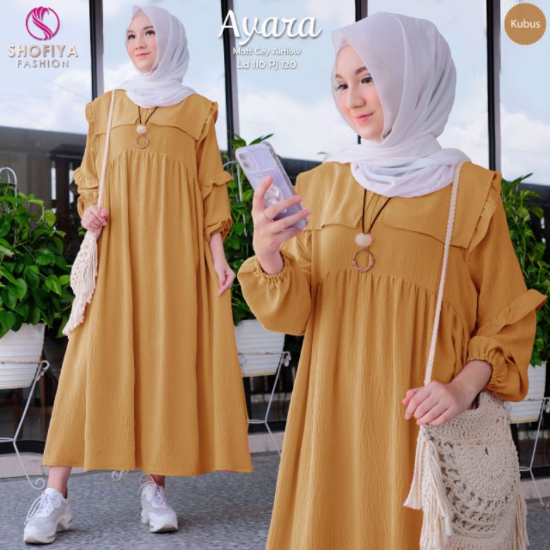 Long Tunik Ayara Midi Dress Original by Shofiya
