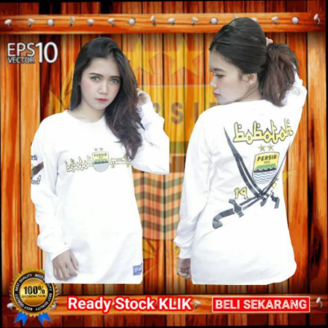 KAOS persib panjang putih hoodie murah pria wanita limited edision