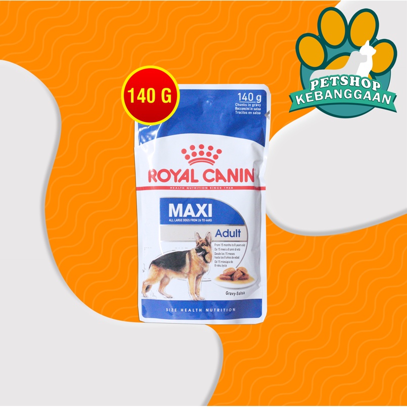 Dog Food Royal Canin Maxi Puppy / Adult Pouch 140gr - adult 140gr