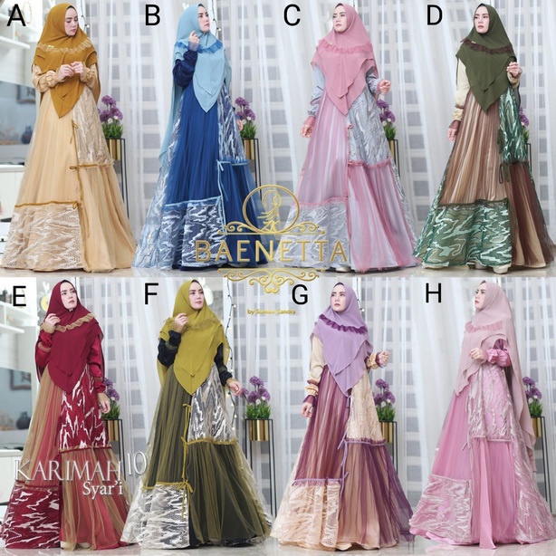 KARIMAH 10 BY BAENETTA (Gamis syari, gamis murah, gamis set, dress pesta, gamis simple)