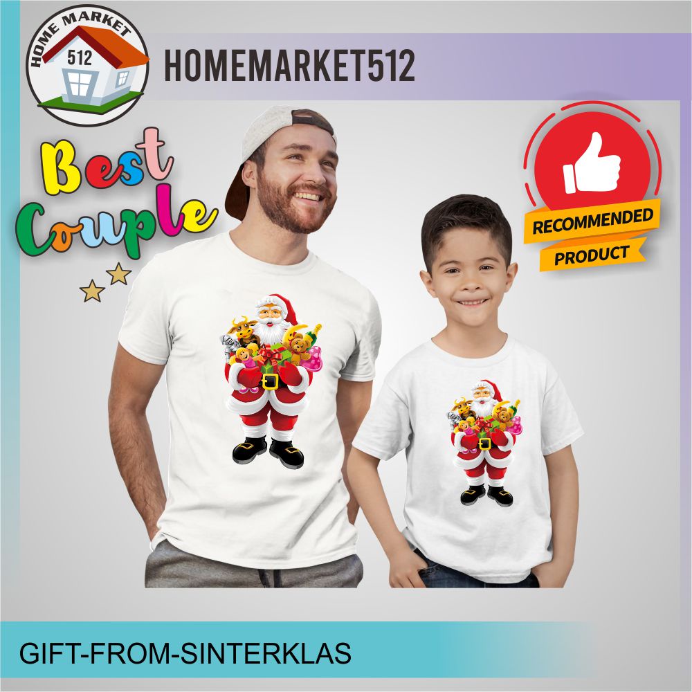 Kaos Anak Baju Couple Keluarga Kaos Pasangan Gift From Sinterklas| Homemarket512