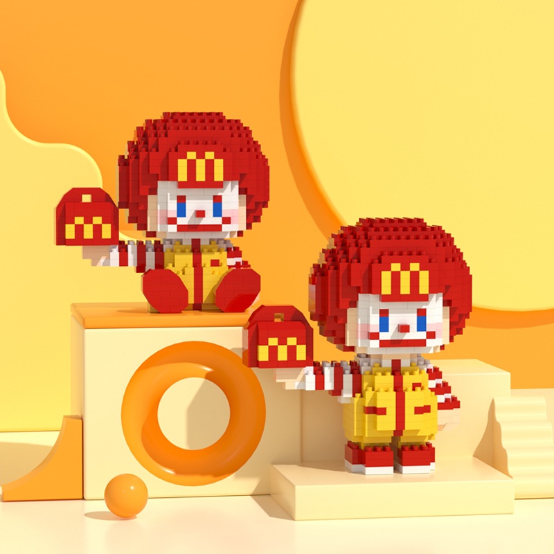 M's takeaway series micro-particle building blocks Kompatibel Dengan Mainan Blok Bangunan Edukasi Anak