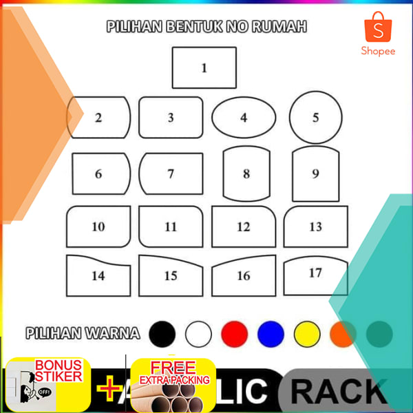 

TERLARIS NOMOR RUMAH ACRYLIC/AKRILIK CUSTOM 3 LAYER PROSES CEPAT Keren