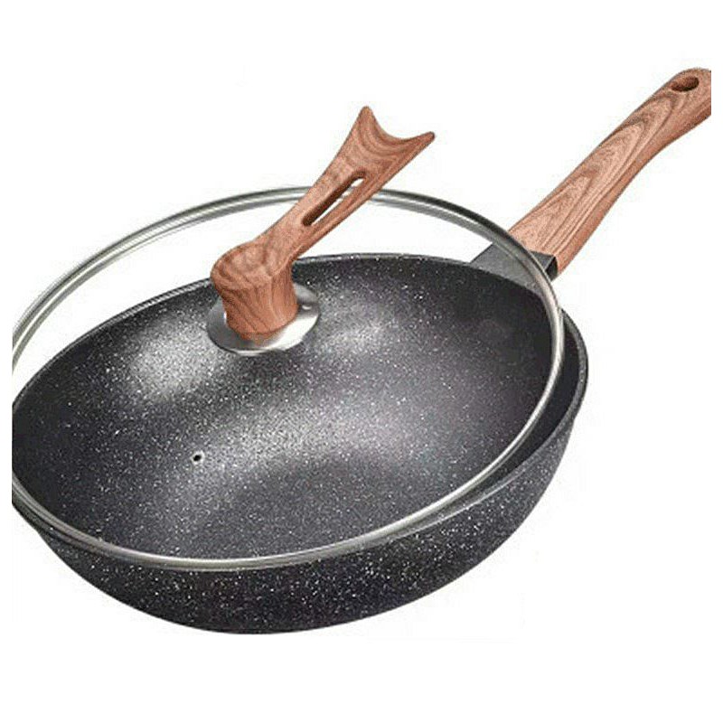 IDEALIFE - Deep Wok Cookware - Panci Penggorengan 24cm - IL-24DFP + Tutup Kaca