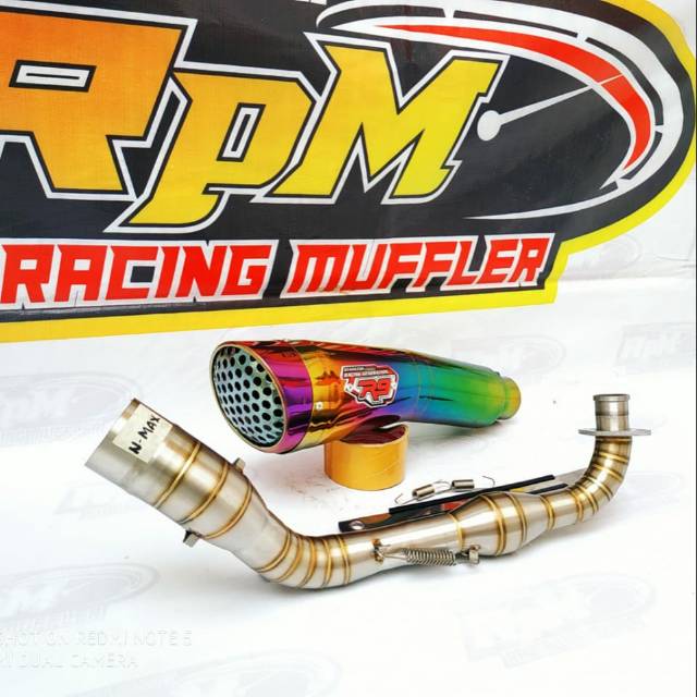 Knalpot Nmax R9 H2 Rainbow powerboom