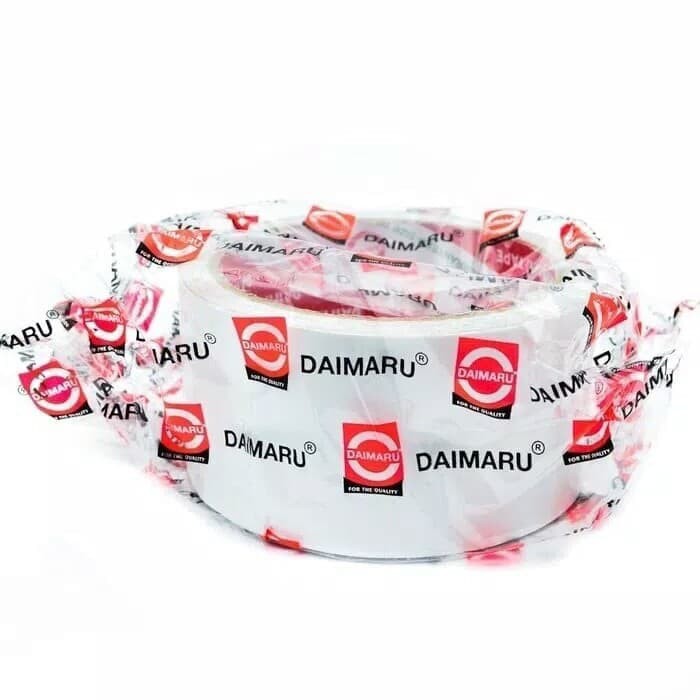 

NEW. DOUBLE TAPE PUTIH BIASA 48 MM × 12 YARD DAIMARU (2 inch)