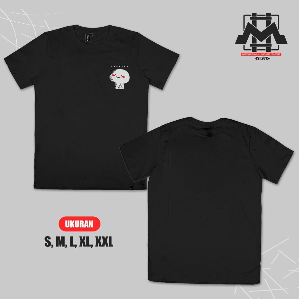 Kaos Dewasa - Kaos Pentol Stiker Bingung - Kaos Karun - Stiker pentol - Kaos Leonardo Edwin