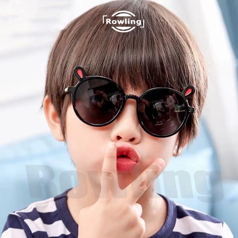 (Rowling)Kacamata Anak New Trend/Fashion Anak Terbaru Telinga Kelinci Transparant Anti Blue Light Kacamata Hitam  High Quality Import Kacamata Fashion