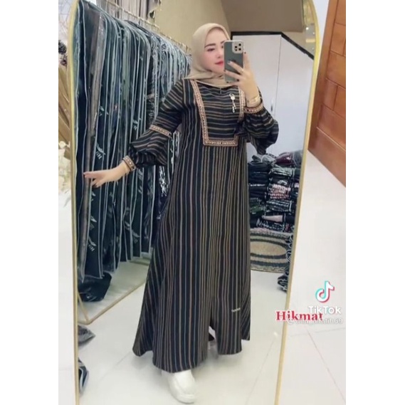 Gamis Abaya Hikmat Original / Abaya Hikmat A9466