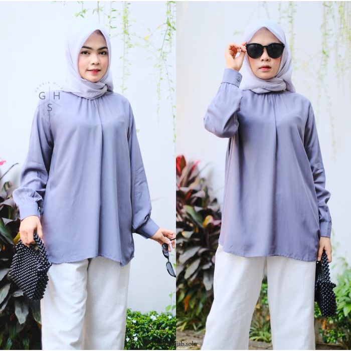 (AMD) BLOUSE EISHA OVERSIZE ATASAN WANITA RAYON