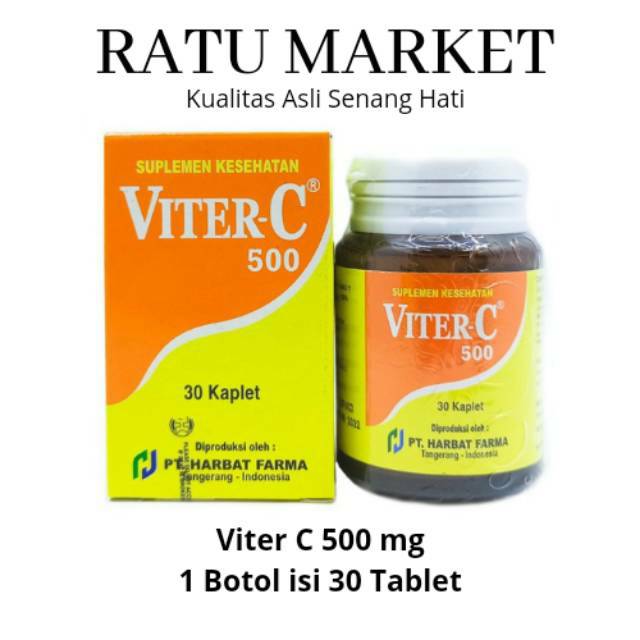 Original VITAMIN C 500MG VITER C 500MG ISI 30 TABLET Kemasan Baru