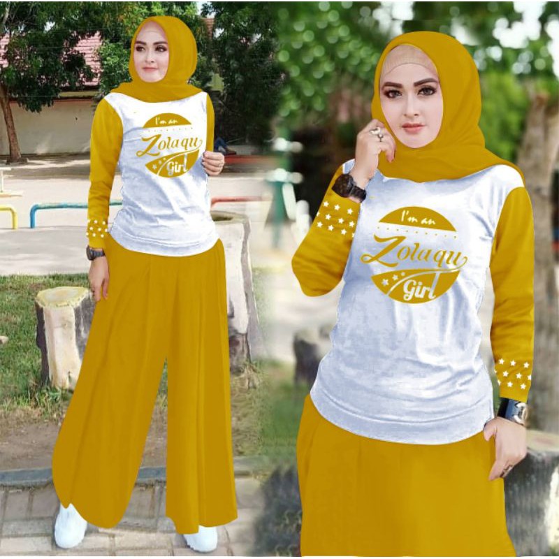 SET MONIC KULOT FASHION PAKAIAN WANITA ATASAN DAN CELANA JUMBO BIGSIZE CTHM