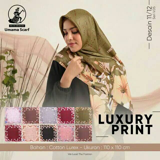 Jilbab Segi Empat Motif LUXURY PRINT by UMAMA
