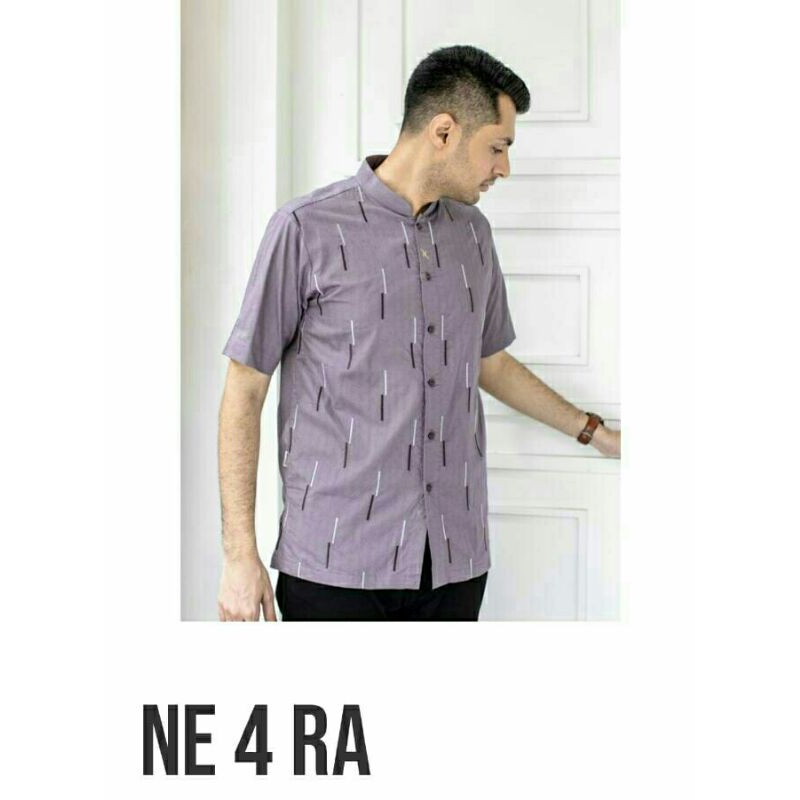 Baju Koko Nizar Bordir NE 4 RA REGULER