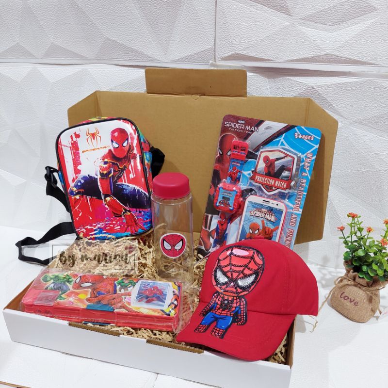 Tas Selempang Anak spiderman Tas Bahu anak Tas Hadiah anak ulang tahun Hampers anak laki laki