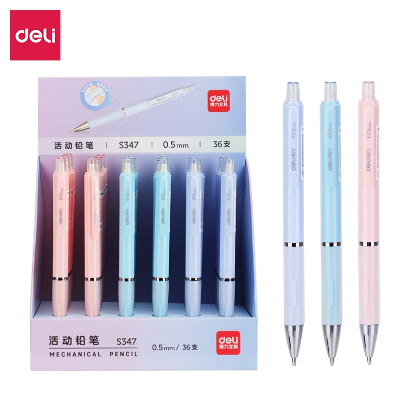 

Deli Propelling Pencil Pensil Cetek Tip 0.5 mm Dilengkapi Klip S347