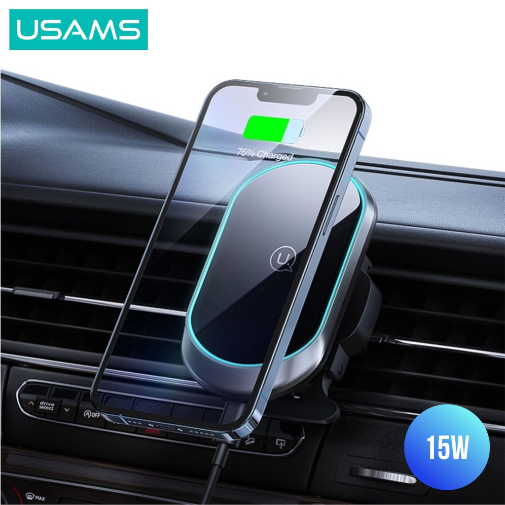 USAMS CD182 Car Holder Mobil Magnetic Wireless Charging 15W Air Vent