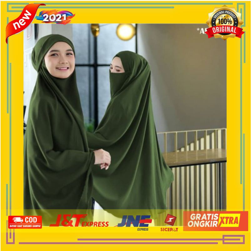 AGEN Hijab Jilbab Kerudung Instan French Khimar Cadar Syari Atasan Wanita Terbaru Berkualitas
