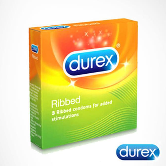kondom durex ribbed isi 3 buah kontrasepsi KB kesehatan pria wanita