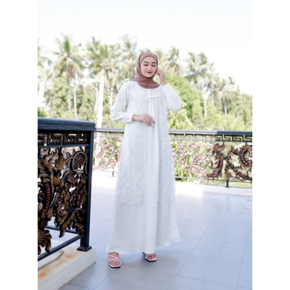 White Dress Series - Seri Dress Putih - Gamis Putih - Dress Muslim Putih - Gamis Polos - Dress Musli