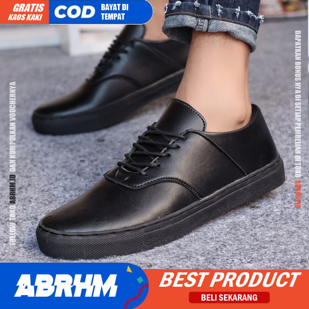 AUTHEN Sepatu Sneakers Pria Kulit Syntetic Sepatu Pria Casual Sneaker Cowok Sepatu Kasual Semi Formal Kerja Kuliah Kondangan Original Gaya Santai Keren Kekinian