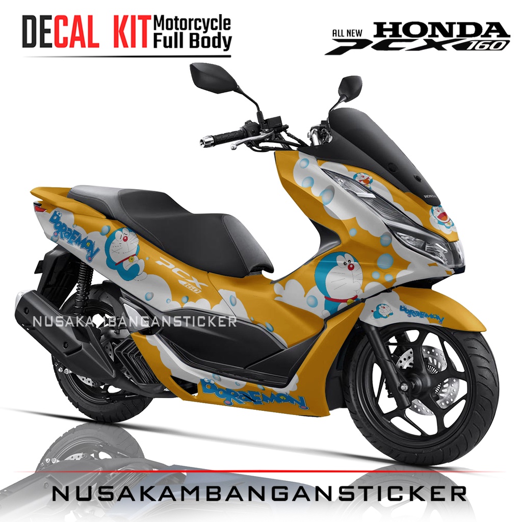 STICKER  PCX 160 GRAFIS DORAEMON COLD KUNING03