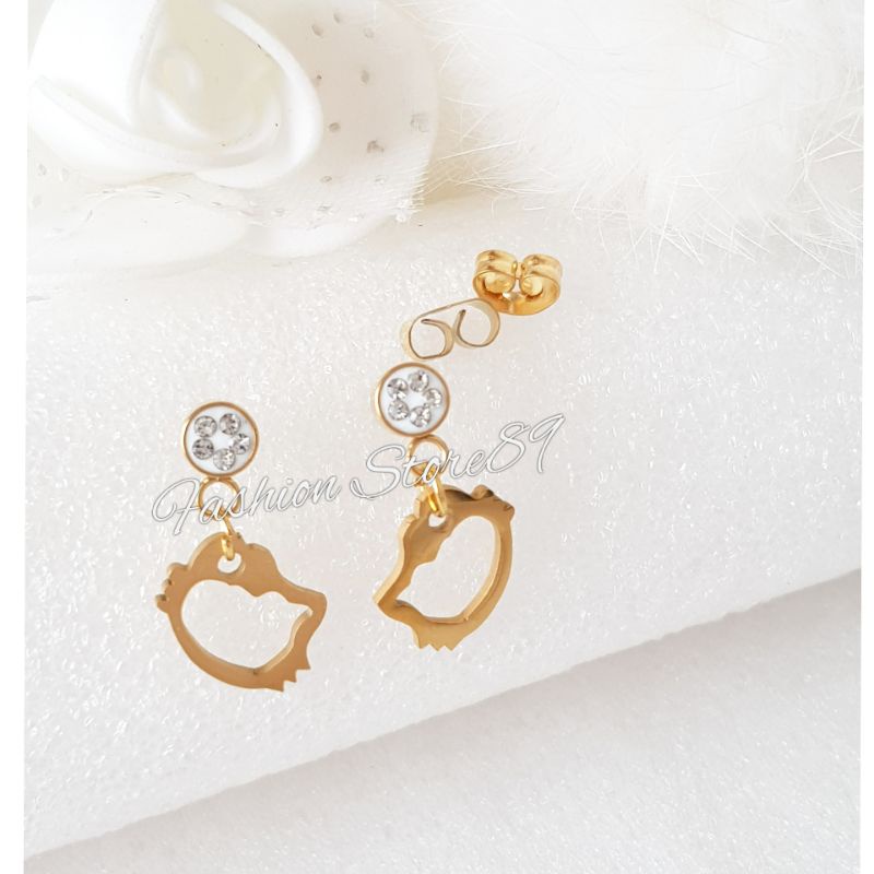 New Titanium Bestquality Anting Tusuk Jurai Titanium gold impor Antikarat fashion Bestseller Anting Titanium anting tusuk jurai gold
