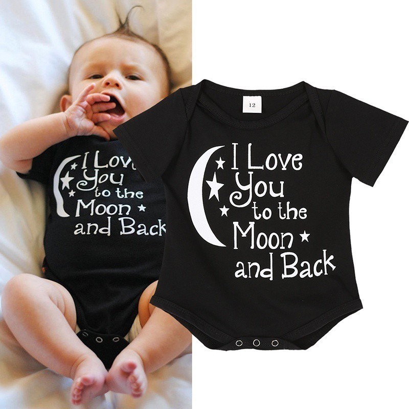 Kaos Jumper Bayi 0 - 6 Bulan IMPORT Unisex LOVE Size SML- Baju Kaos Jumper Bayi HITAM Bahan Nyaman - Jumper Anak BayI