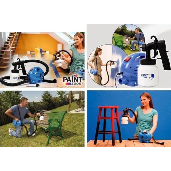 Paint Zoom Handheld Electric Spray Gun Kit Spray Gun Tool for Interior &amp; Exterior Home Painting HVLP