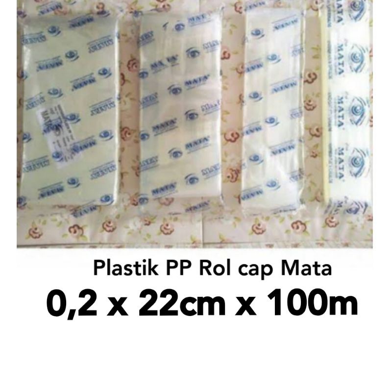 

PLASTIK ROL PP 02X22 LEBAR 22CM PANJANG 100M CAP MATA PACKING 22CM MAKANAN MAINAN TAS BAJU MURAH