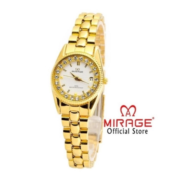 JAM MIRAGE WANITA MIRAGE 1580L ORIGINAL_WATER PROFF permata rx Gold 1580L pH