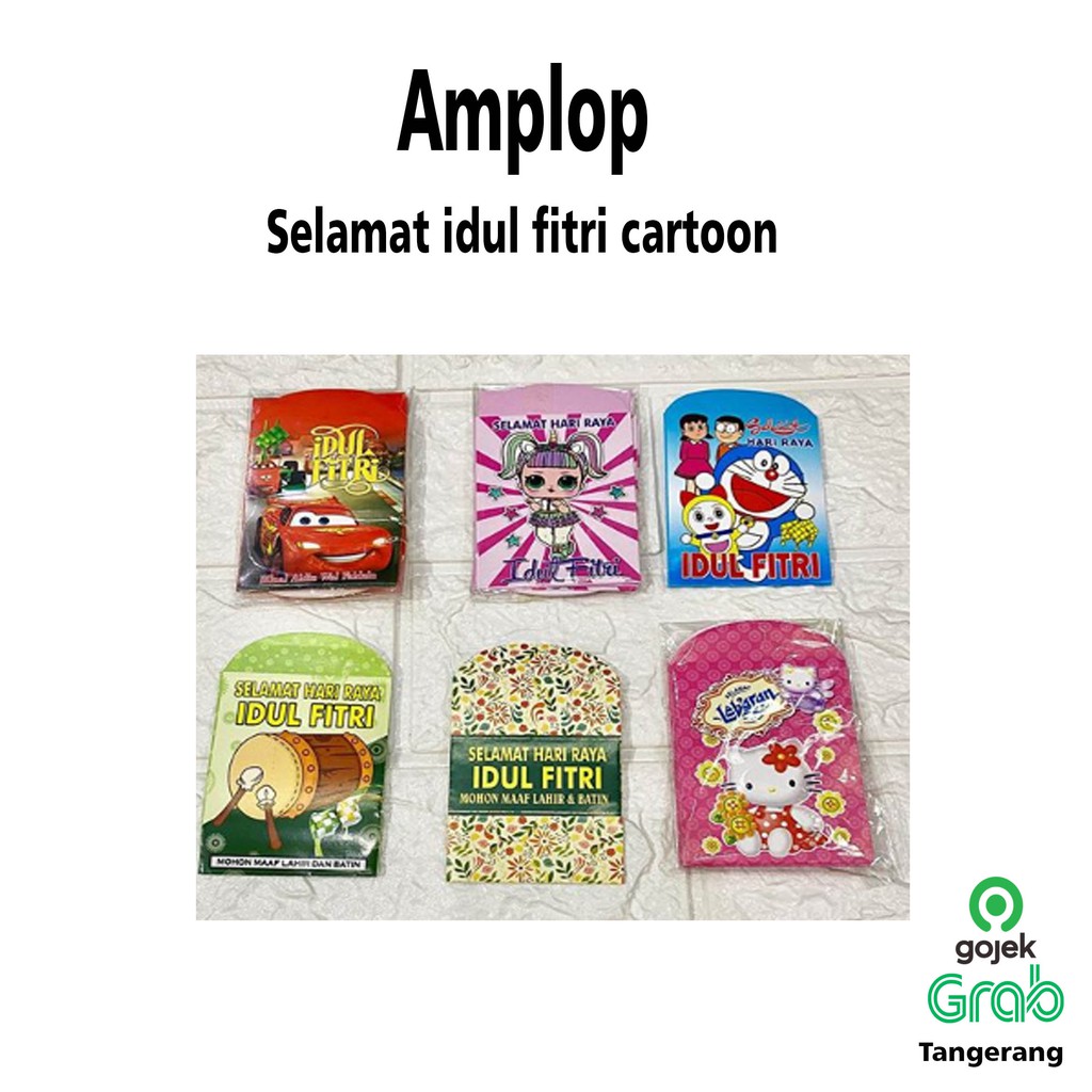 

amplop selamat idul fitri motif cartoon