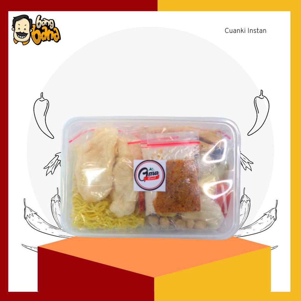 Cuanki Instan Kuah Pedas Paket Lengkap Free Box