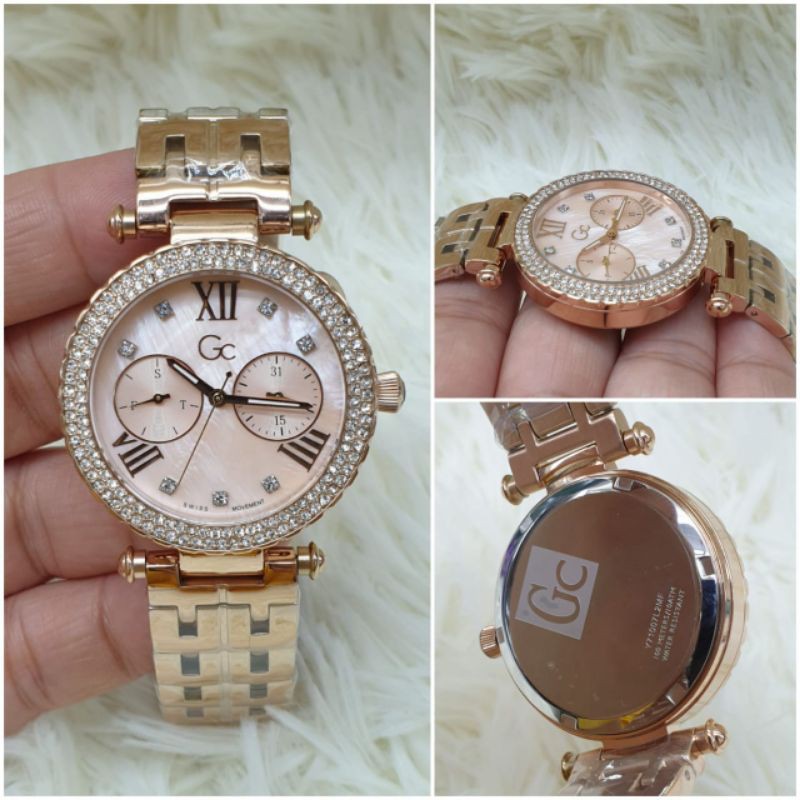 Jam Tangan Wanita Guess Collection New Gc New rantai rose gold body rose gold ring mata"