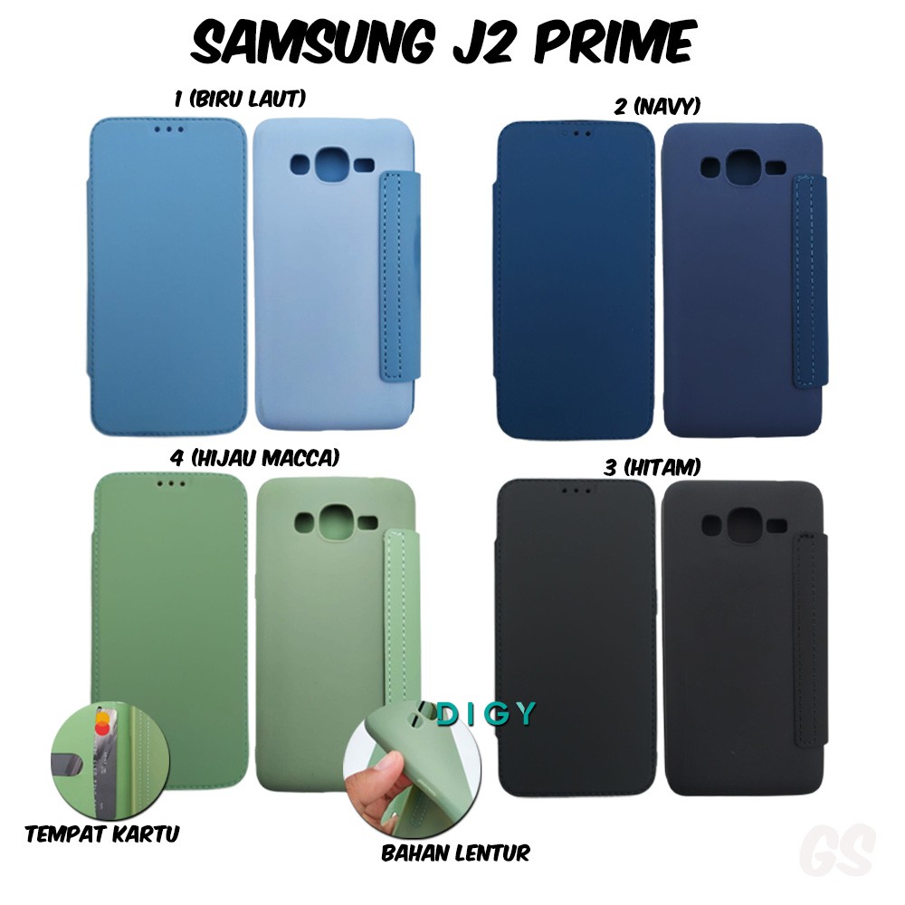 Murah import Casing SAMSUNG J2 PRIME Flip Cover Candy SAMSUNG J2 PRIME Polos Standing Case