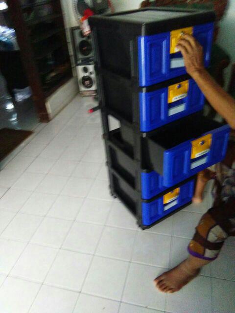 Lemari Plastik Susun 5 Napolly Asli