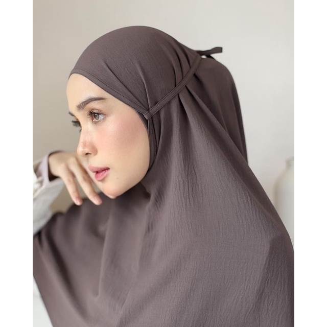 Bergo Airflow Crinkle / Jilbab Instan Khimar Airflow