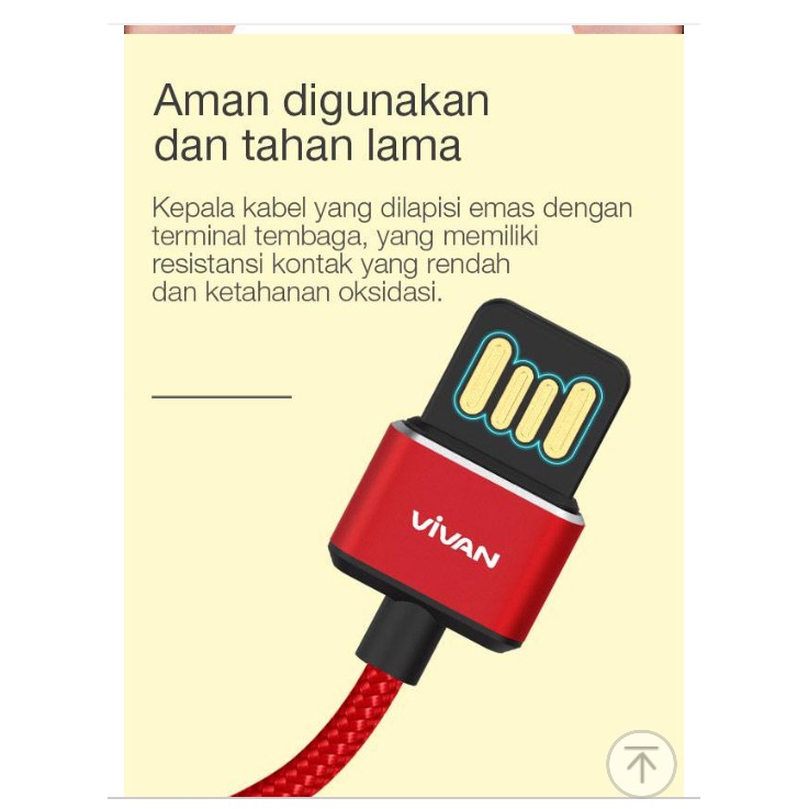 Gamer Kabel Gaming Cable Data Charger Vivan BWM100 Android MICRO USB