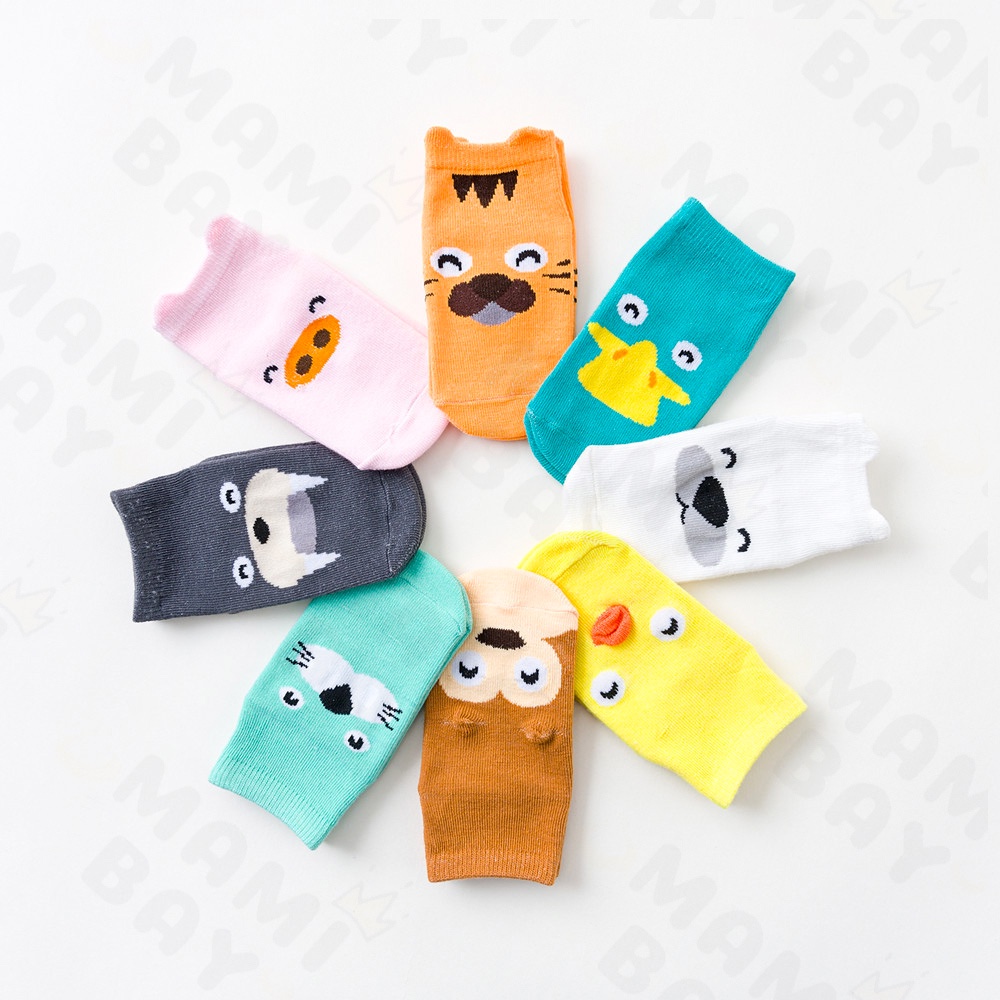 OKEYI Kaos kaki bayi bahan katun baby socks anti slip 3D cute animal