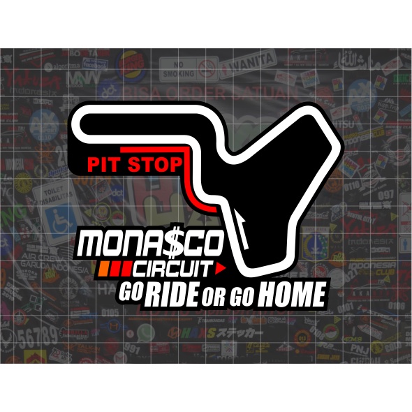 Cutting Sticker Monasco Ukuran 10 Cm