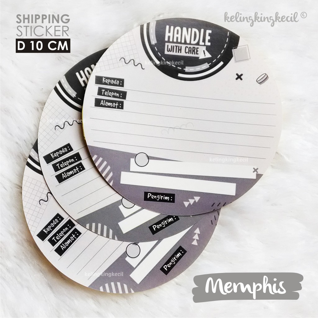 

Stiker Pengiriman Online Shop - Memphis - Hitam