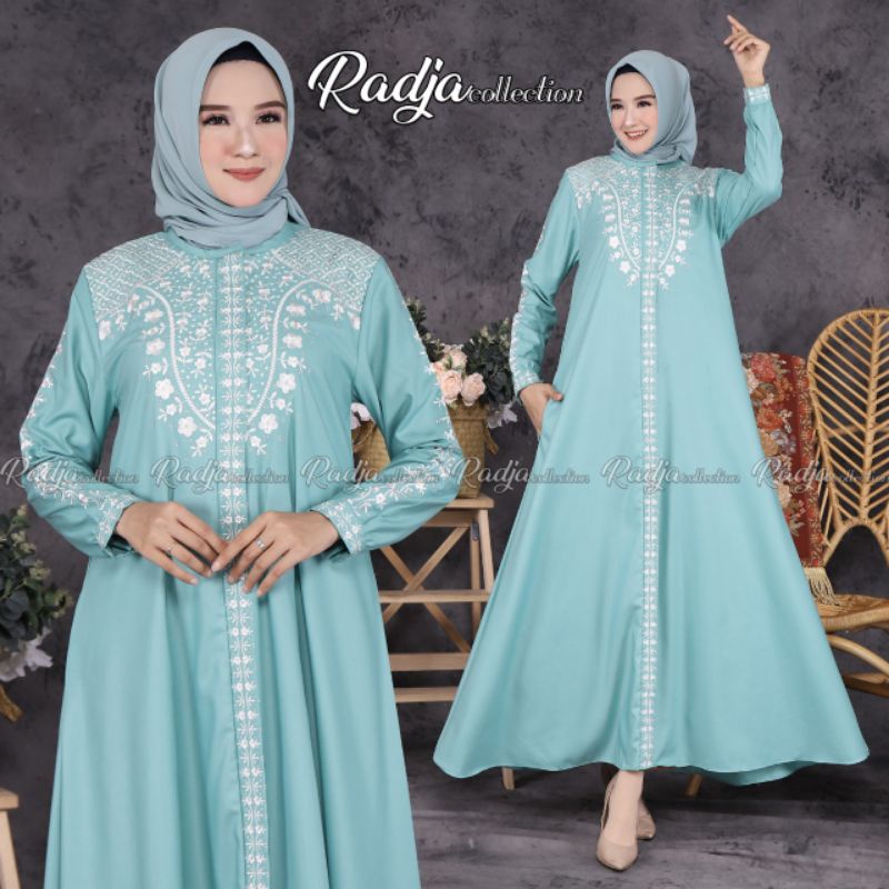 Gamis madina zahra || bordir timbul