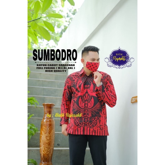 Batik Pria  SUMBODRO Full Furing Bahan Katun Halus High Quality