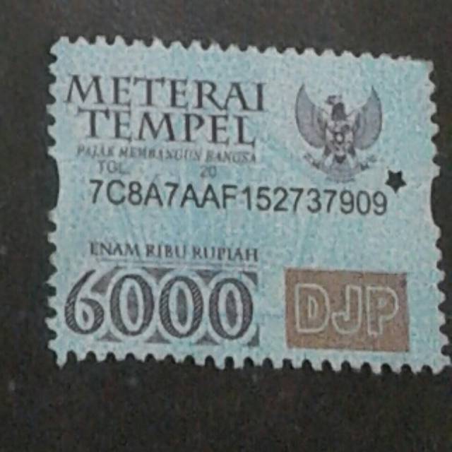 Materai 6000 tahun 20 -2015