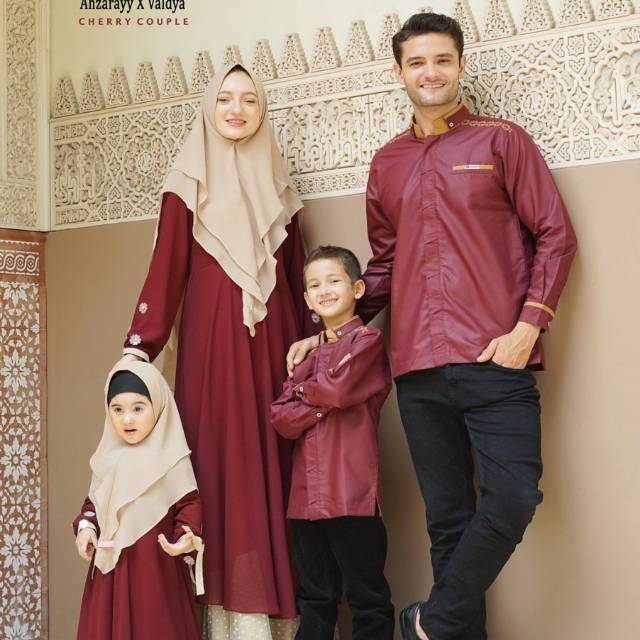SALE Koko Mizn Baju couple keluarga sarimbit lebaran Gamis Balqist dan Koko Mizan by Valdya Ahzarayy