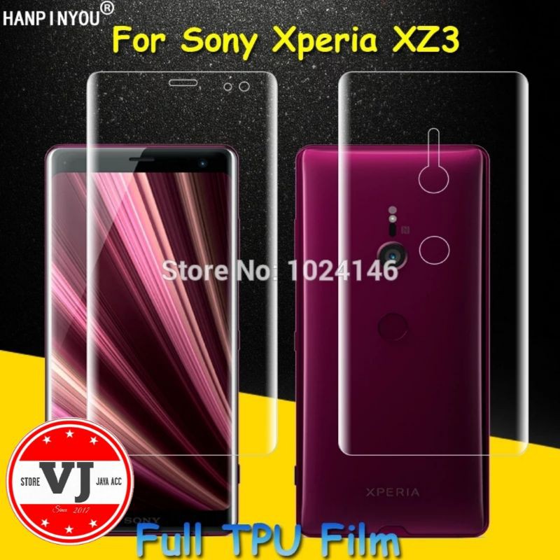 HYDROGEL Depan Belakang Sony Xperia XZ3 Bukan Tempered Glass Anti Gores Sony XZ3 AU Docomo Full