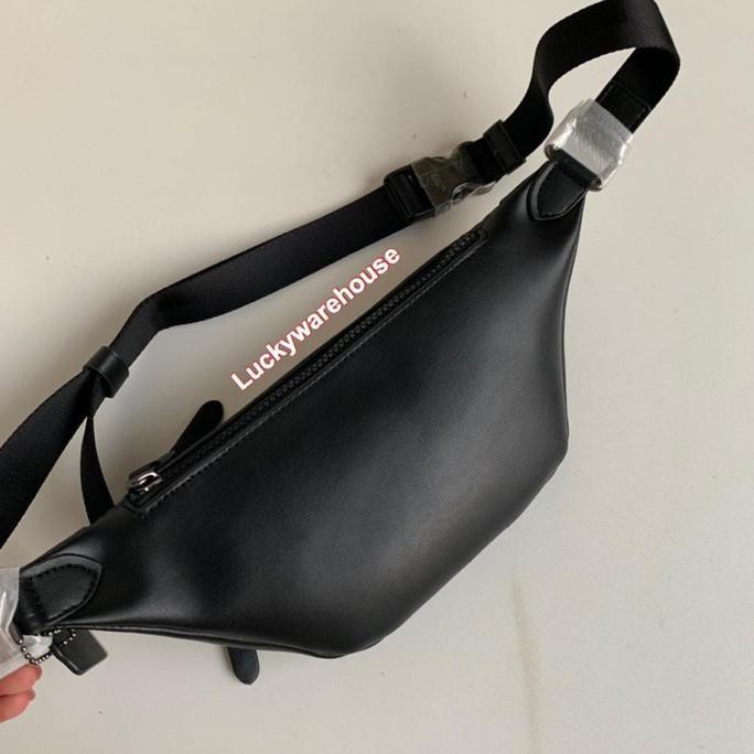 Cuci Gudang Coach Rivington Belt Bag 7 In Signature Canvas Black - Original 100% Bergaransi